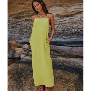 NWOT Free People Aspen Linen Blend Maxi Dress
